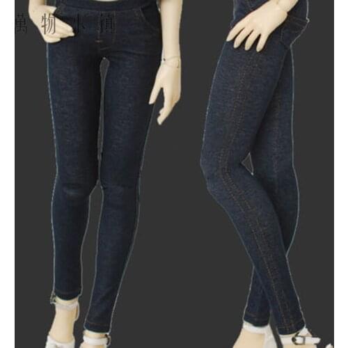 Accept custom New 1/3 1/4 SD PULLIP DOT BJD SD MSD Doll Clothes Dark Blue All-match Jeans/Outfit