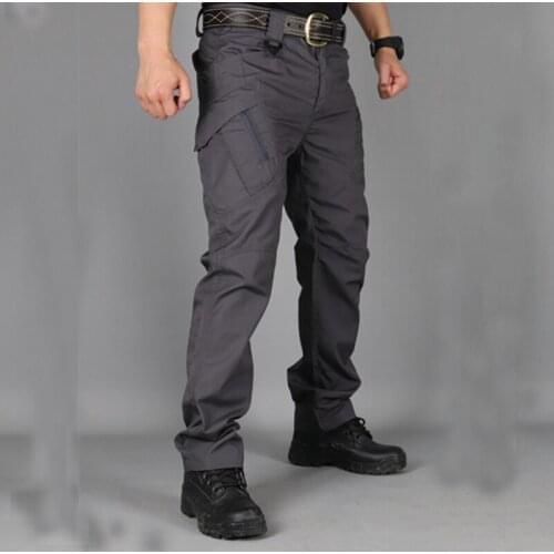 2019 Tactical Pants Military Cargo Pants Men Knee Pad SWAT Army Airsoft Solid color Clothes Hunter Field Combat Trouser