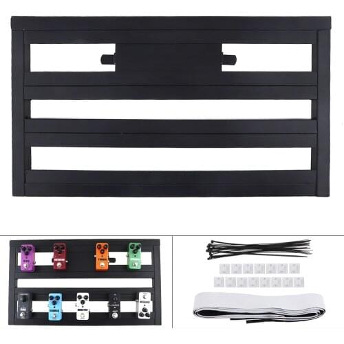 56 x 32cm Guitar Pedal Board Setup Bigger Style DIY Aluminum Alloy Guitar Effect Pedalboard with Installation Accessories