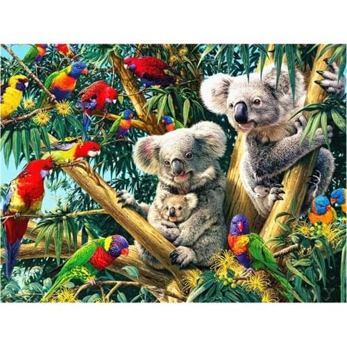 Full Square Diamond Painting Koala Animal Lover Poster Home Decoration Round Embroidery Picture Handcraft Mosaic Art Kit