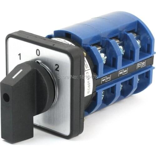 LW28-63/3 660V 63A 3Pole 3Position Panel Mounting Rotary Cam Changeover Switch