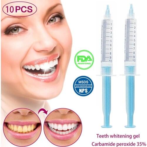 Pro Grade Teeth Whitening gel - Safe and Gentle, 35% Carbamide Peroxide, Painless, No Sensitivity,Natural Mint Flavor 10pcs/lot
