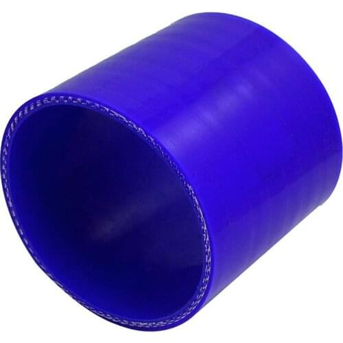 76mm 3 inch 3 Ply Straight Silicone Hose Tube Joiner Coupling Blue