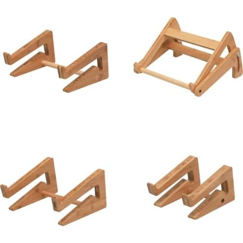 Adjustable Cooling Laptop Stand for 15 Inch Bamboo Notebook PC Air Pro Retina Vertical Base Bracket Holder N0PB