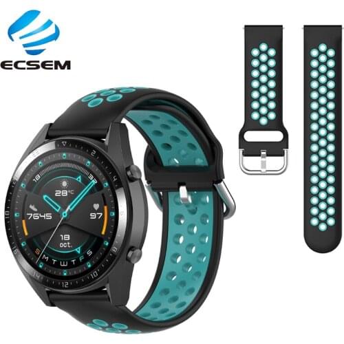 Wristband for Huawei watch GT2 42MM 46MM watch accessories band silicone loop replacement adjustable strap
