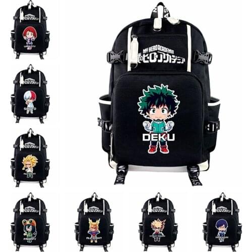 Anime My Hero Academia Deku Bakugou Katsuki Backpack Teenages Laptop Bag Travel Bagpacks Casual Bookbag Teenagers SchoolBag