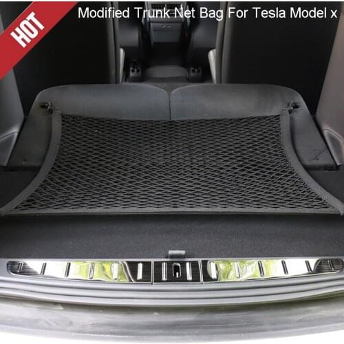 Traveling baggage fixed For Tesla Model x net Modified trunk net bag New Style