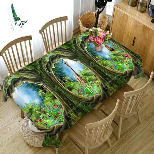 Tablecloth Dream jungle 3D printed Table Cover Dining Customizable Table Cloth High Quality Home Decoration
