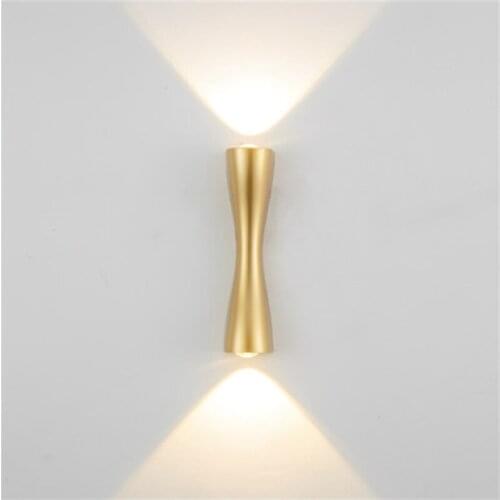 Modern and simple LED wall lamp 24cm 35cm electroplating golden wall lamp creative small waist LED decorative wall lamp