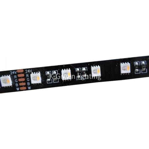 5mX New arrival DC24V input 5050SMD RGBW LED strip 60LED/m 5m/Roll RGB-WW , RGB-CW ,black PCB IP30,IP65,IP67 free shipping