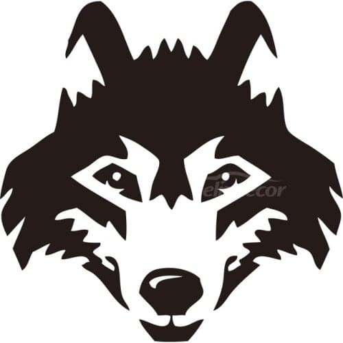 Wolf Coyote Dog Head Vinyl Car Sticker Decal High Quality Window New Waterproof Decals Rear windshield Decor ZP0551