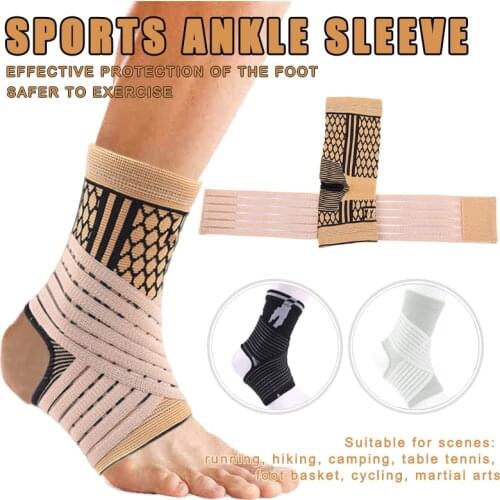 High Elastic Compression Ankle Bandage Brace Support for Sports Basketball Soccer A7