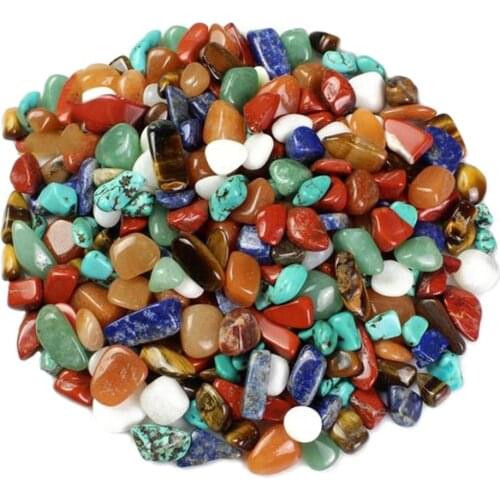 WINOMO 1 Bag Crystal Quartz Yellow Agate Tigers Eye Turquoise Red Agate Aventurine Lapis Lazuli For Art Craft Projects Stones