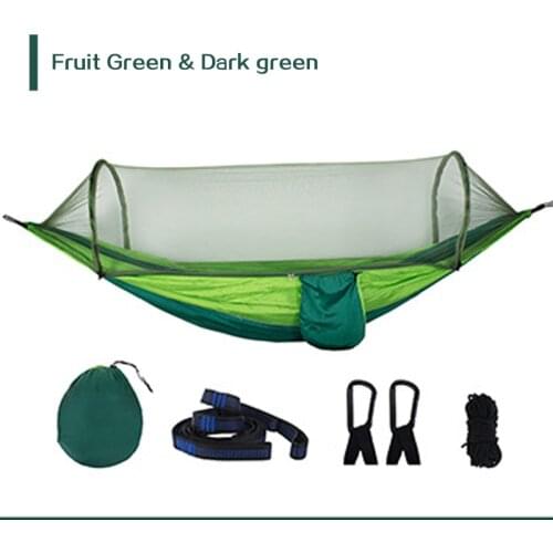 1-2 Person Outdoor Netting Hammock Mosquito Free Hanging Bed Hunting Camping Sleeping Swing Bed 270cm*140cm