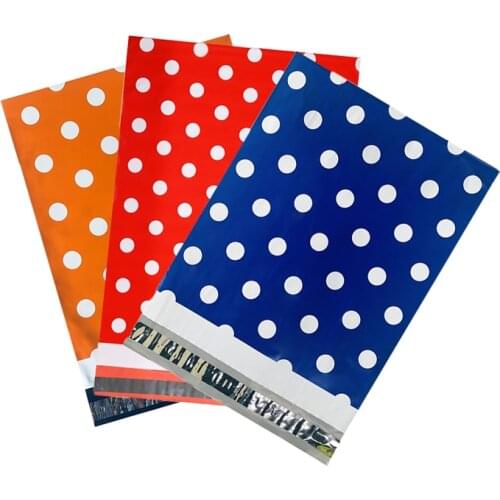 10Pcs Dots Print Poly Mailers Clothes Packaging Envelope Self Seal Mailing Bag Plastic Courier Shipping Envelope 12x16cm/26x33cm