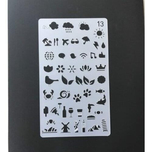 3pcs/set Openwork painting Stencil Plastic Stencils Journal/Diary/Scrapbook Hollow DIY School Stationery Office Supplies