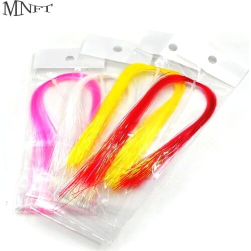 MNFT 4 Packs Flashabou Holographic Tinsel Mylar Sparkle Crystal Flash Trout Tube Fly Tying Jig Hook Lure Making Materials