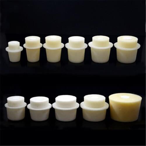 5 pcs Laboratory Silicone Bung With Hole Stoppers Airlock Bubbler Homebrew Jug Gum Triangular flask stopper