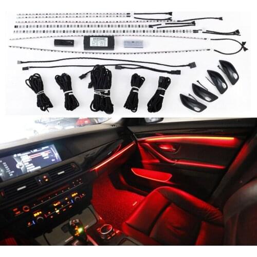 9-color automatic conversion For BMW 5 series F10 F11 F18 2010-2018 Car neon interior door ambient light decorative lighting
