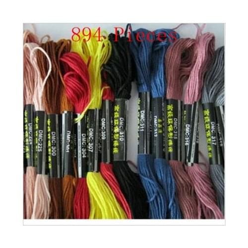 Free Shipping High Quality Cross Stitch Embroidery Thread Similar DMC Thread 1Lot=447 ColorsX2=894 Pieces