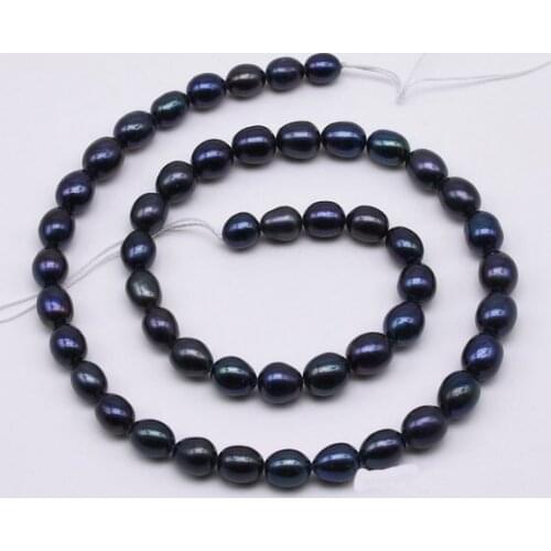 New Arriver 6-7mm Black Color Freshwater Pearl Loose Beads,Rice Pearl Jewellery,Free Shipping