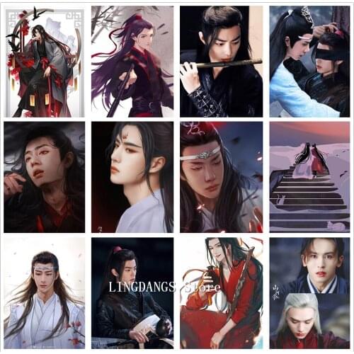 Chen QingLing TV Ancient Chinese Style Wei Wuxian Lan Zhan 5D DIY Diamond Painting Diamond Mosaic Cross Stitch Home Decor Gift
