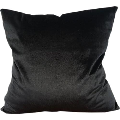 CURCYA Vintage Black Velvet Throw Pillow Covers Soft Big Decorative Cushion Case for Sofa