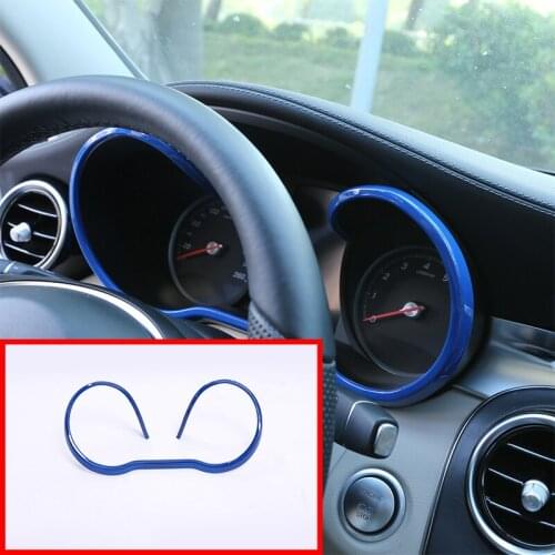 For Mercedes Benz C Class Coupe W205 2015 2016 AMG Dashboard Monitor Frame Trim ABS Plastic Accessories DIY Stickers Car-Styling