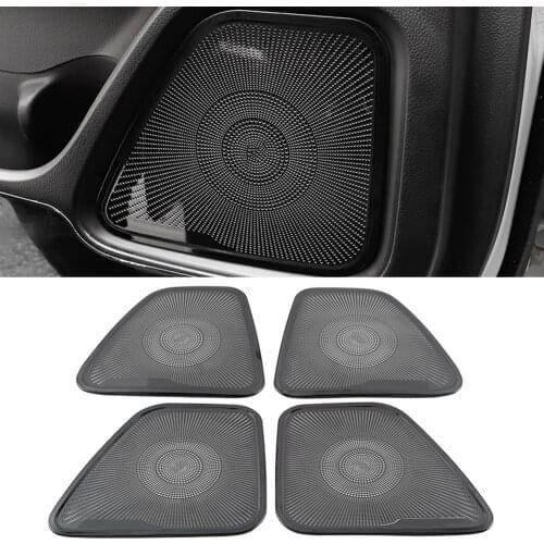 For Mitsubishi Outlander 2015-2020 Stainless Car Door Panel Loudspeaker Pad Sound Speaker Cover Trim Frame Sticker Accessory