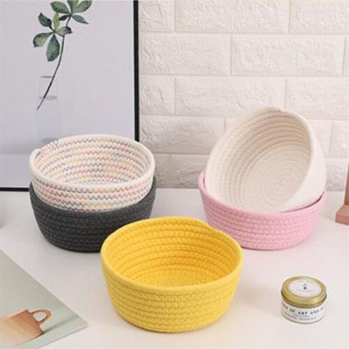 Home Decoration Sundries Toy Make Up Storage Basket Table Desktop Organizer Household Accessories Barrel Canastos De Mimbre