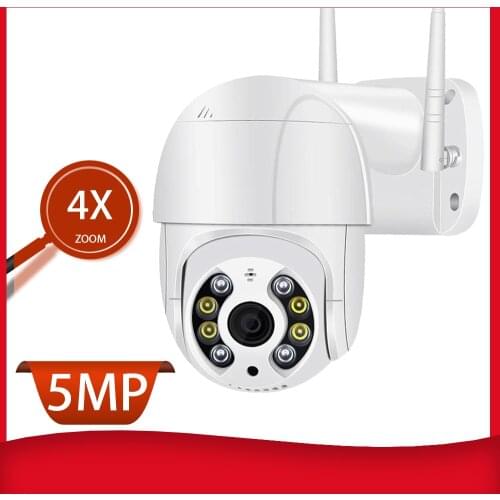 5MP IP Camera Surveillance Camera with Wifi 4X Zoom 2MP Outdoor AI Human Detect PTZ P2P ONVIF Audio Security CCTV Wireless