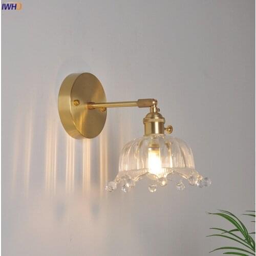 IWHD Nordic Modern LED Bathroom Mirror Stair Light Fixtures With Switch Copper Glass Wall Lamp Wandlamp Luminaria Lampara Pared