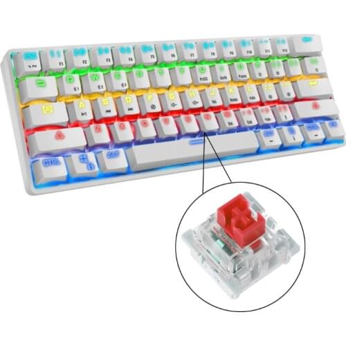 Exquisite K28 Keyboad Wireless Bluetooth RGB Mechanical Backlit Gaming Desktop Keyboard for Windows and More Q81F