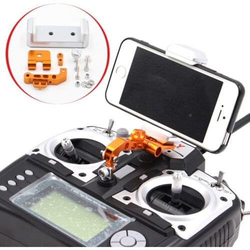 Aluminum Alloy Remote Controller Bracket Transmitter Mobile Extendable Phone Clip Mount for DJI Frsky JR Futaba Radiolink AT9 RC