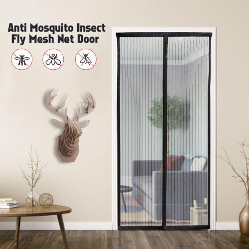 Magnetic Screen Door Anti Mosquito Insect Fly Mesh Net Door Curtain with Adhesive Hook Tapes for Bedrooms Kitchen 32 x 79in