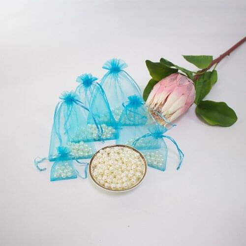 Organza Bag 50Pcs/Lot For Wedding Gifts Jewellry Packing and Display Pouches Organza Pouches For Wig 30×40 35×50 Can Print Logo