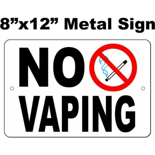 8"x12" METAL SIGN - Business #10 No Smoking No Vaping Retail Store Door Gift