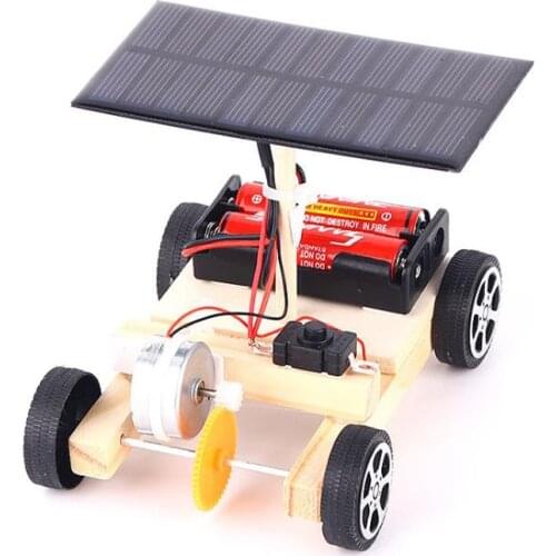 DIY Kits Solar car Science Experiment Kids STEM Electronic Educational Technology Physics Toys set for School Children 8 years