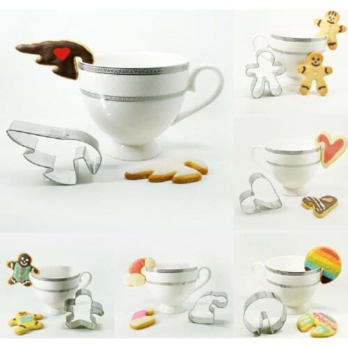 Stainless Steel Biscuits Cutter Cup Hanging Mug Decor Cookie Cutters Mold Cake Biscuit Pastry Baking Cookie Cake Decorating Tool