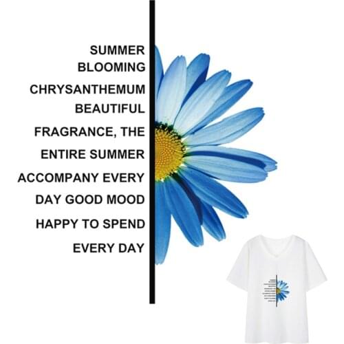 NEW Small Daisy T-Shirt Patches Fashion Stickers For Girls A-Level Washable Patches Heat Transfer