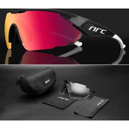 NRC TOP Brand Cycling Glasses Men Bicycle Eyewear UV400 Cycling Sunglasses Gafas Ciclismo TR90 MTB Road Bike Sports Sunglasses