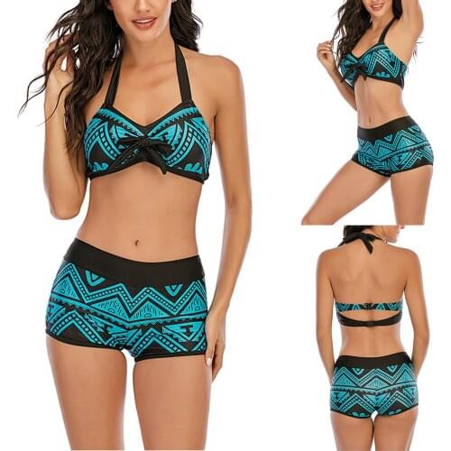 Sagace beach spa bathing suit large BIUE womens split solid Bikini Swimsuit Bikini Swimsuit bañadores mujer 2021