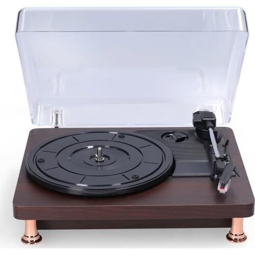 Retro Vinyl Record Player Record Player with Dustproof Cover Classic Nostalgic Style Record Player