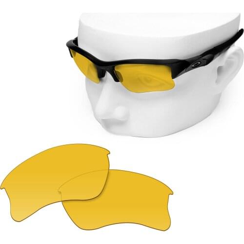 OOWLIT Replacement Lenses of HD Yellow for-Oakley Flak Jacket XLJ Sunglasses