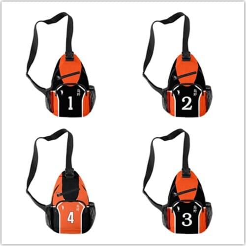 Anime CrossBody Bags Haikyuu Karasuno High Print Zipper Chest Bag For Women Men Travel Oxford Cloth Cross Body Shoulder Bags