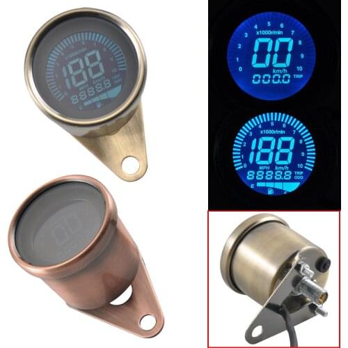 Universal 12V Digital Speedometer Tachometer Odometer Oil Gauge indicator LCD Digital Gauges Assembly For most Motorcycle