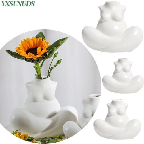 Broken Arm Human Vase Nordic Ceramics Home Flower Vase Decoration Simple Living Room Art Flower Arrangement Crafts Ornaments