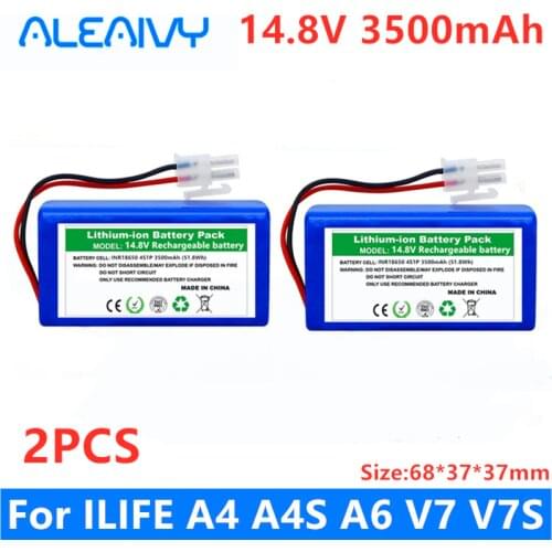 1-3PCS New!Rechargeable ILIFE Battery 14.8V 2800mAh robotic vacuum cleaner accessories parts for Chuwi ilife A4 A4s A6
