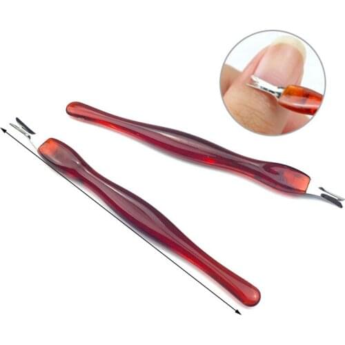 1PCS Cuticle Pushers Stainless Steel Nail Cuticle Pusher Remover Dead Skin Fork Nipper Pusher Trimmer Manicure Nail Art Tools