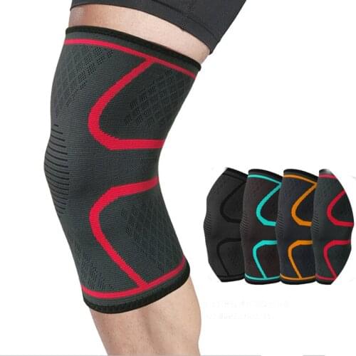 1pc Nylon Elastic Sports Knee Pads Breathable Knee Support Brace Running Fitness Hiking Cycling Knee Protector sport accessories
